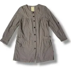 441 チェック柄シャツ　羽織り　shuca Mサイズ　ゆったり　大きい　グレー