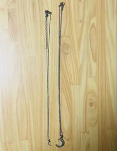 三日月モチーフ ネックレス 2本セット