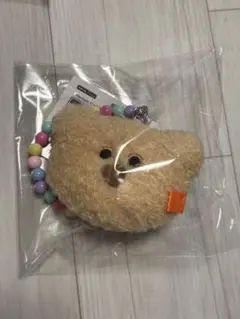 【新品】mojojojo ビーズチェーン付きフェイスマスコット3 茶クマ くま