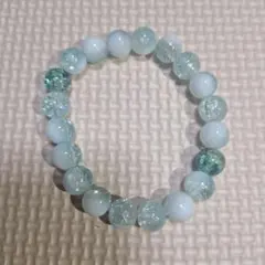 青▪️緑▪️白天然石ブレスレット