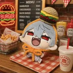 ハンバーガー　ヘッドドレス　にじまるっと　ぬい服　にじぬいのサムネイル