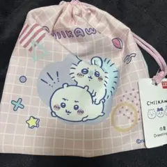 ちいかわ　ダイソー　巾着　ウサギ　ハチワレ　モモンガ