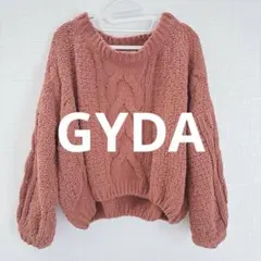 GYDA ケーブルニット セーター オレンジ