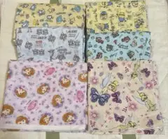 ディズニーキャラクター ガーゼ生地 ハギレ 6種セット