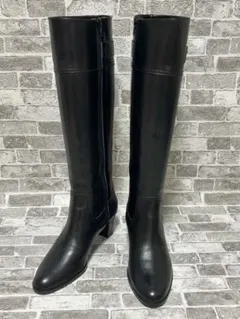 超美品 DIANA ダイアナ レザー サイドジップ ロングブーツ 23cm
