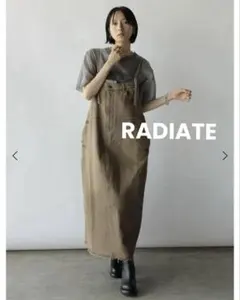 スコットクラブ　RADIATE アシメフロントデニムジャンバースカート