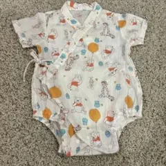 プーさん　ベビー用甚平ロンパース　60-70㎝