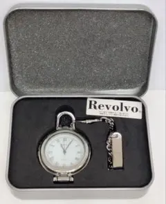 未使用 懐中時計 ルーペ付 Revolvo シルバー 色 チェーンのサムネイル