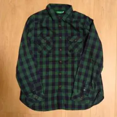 アースミュージック＆エコロジー　ブロックチェックシャツ