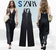 新品 ZARA 定価13,590円 ロング丈 デニムジャンプスーツ S 完売品！