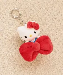 【新品未開封】Me%【HELLO KITTY】ぬいキーホルダー7　リボンキティ