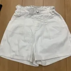 ホワイト ショートパンツ ウエストゴム