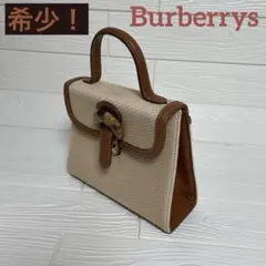 Burberrys バーバリーズ ヴィンテージ ハンドバッグ べっ甲風バックル