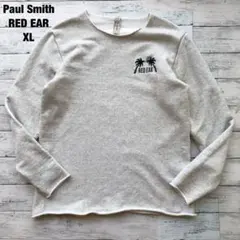 美品XL ポールスミス レッドイヤー スウェット カットオフ グレー 刺繍ロゴ