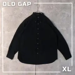 【OLD GAP】クラシック BDシャツ 黒 ブラック 長袖シャツ XLサイズ