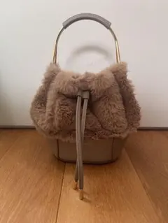 violad'oro フェイクファー　ワンハンドルバッグ