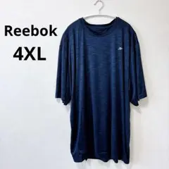 リーボック ビッグサイズ 杢柄 半袖 Tシャツ クルーネック 4XL 紺のサムネイル