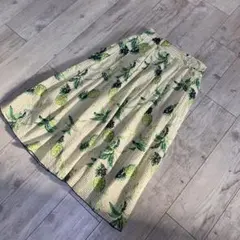 パイナップル柄 フレアスカート ストライプのサムネイル