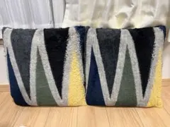 ニトリ　クッションカバー　2個　ふわふわ　デジメトリック　45cm×45cmのサムネイル