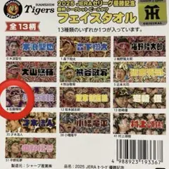 2025 セ・リーグ優勝記念 顔柄シークレットビールかけ フェイスタオル