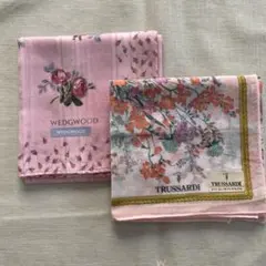 Wedgwood & Trussardi 花柄ハンカチ2枚セットのサムネイル
