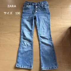 ライトブルーフレアデニムパンツ