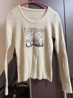 ストーリーブックイラスト長袖トップス 高い弾力性