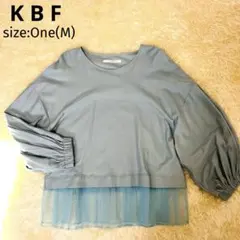 KBF ライトブルー バルーンスリーブ トップス