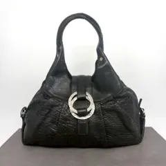 【美品】BVLGARI / チャンドラ ホーボーバッグ / ブラック黒のサムネイル