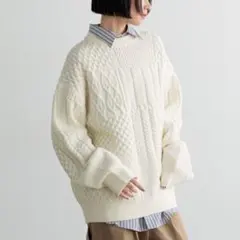 LOWRYS FARM クレイジーケーブルニットプルオーバー