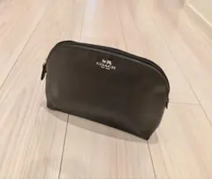 COACH コーチ ブラック レザー ポーチ