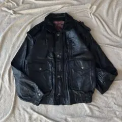 羊革 レザージャケット A2 フライトジャケット　　90s 本革　黒　a-2