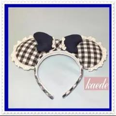SALE♡ヘアアクセサリー　ギンガムチェック　カチューシャ　ミニー　リボン