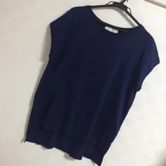 最終お値下げしました★ネイビー スター刺繍 半袖Tシャツのサムネイル