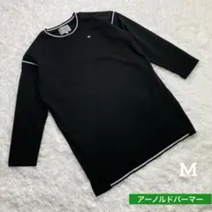 アーノルドパーマー　スウェット　黒　デザイン　モノトーン　ゆったりシルエット