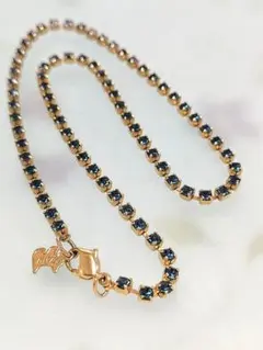 ○4867#0308　アガタ/AGATHAネックレス(ブルー×ゴールド)