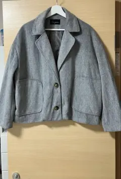 La-gemme グレー ショート丈ジャケット Fサイズ