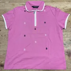 ①Munsingwear 半袖ポロシャツ ピンク Mサイズのサムネイル