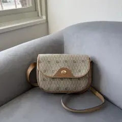 クリスチャンディオール ショルダーバッグ ハニカム レザー ベージュPVC