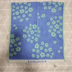 OLIVEdesOLIVE フェイスタオル 花柄 ブルー系のサムネイル