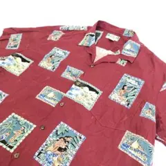 TWO PALMS《トゥーパームス》ハワイ製 開襟 アロハシャツ / 2XLのサムネイル