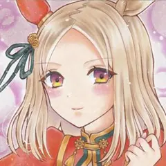 猫耳 ツインテール 手描きオリジナルイラスト コピック 色紙 アナログ