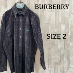 古着 BURBERRY BLACK LABEL長袖シャツ バーバリーチェック
