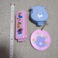 ケアベア　ミラー、ミラー付きブラシ　3つセット