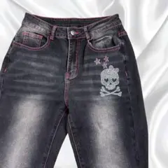 ꨄ︎スカルストーン付きダークデニム y2k ꨄ︎