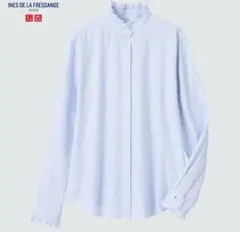 INES DE LA FRESSANGE　ユニクロ　コットンフリルシャツ