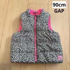 【babyGAP】ギャップ ダウンベスト 豹柄 蛍光ピンク 18-24M