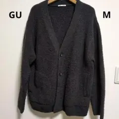 GU ダークグレー カーディガン M オフィス シンプル