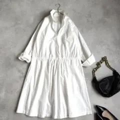 極美品✨ ドゥーズィエムクラス シャツワンピース ロング丈 Aライン Fサイズのサムネイル