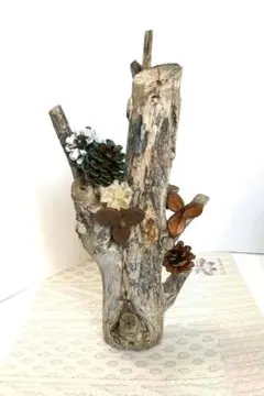 芙蓉の木 34cm ❀ 木のオブジェ＿自然の枝状